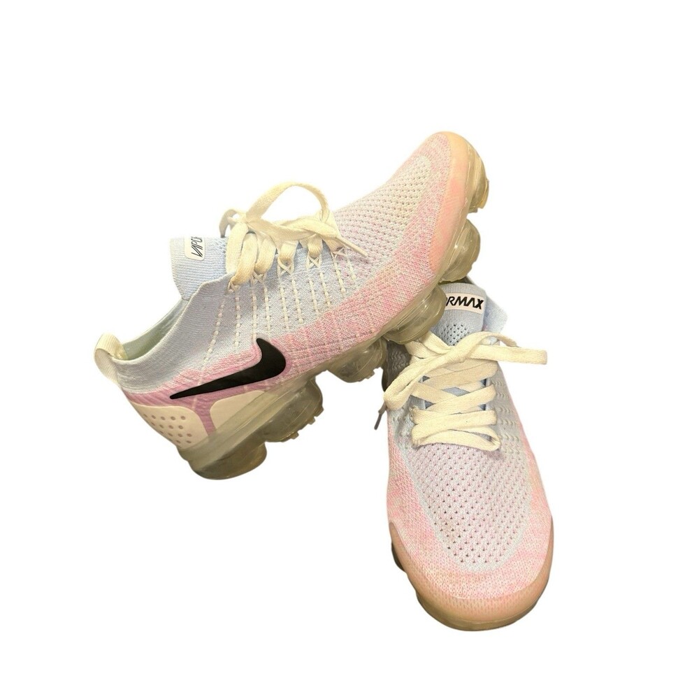 Nike Air Vapormax Flyknit 2 Hydrogen White/Pink 942842-102 Size 8‎